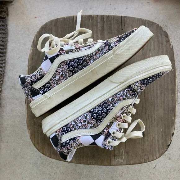 Vans Old Skool Skate floral and checkerboard - Picture 3 of 7